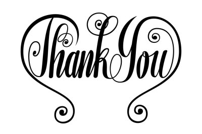 Thank You Butterfly Lettering SVG