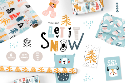 Let in snow. Winter mini set