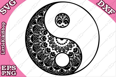 Yin Yang Svg, MANDALA YIN YANG, Yin Yang tattoo Svg