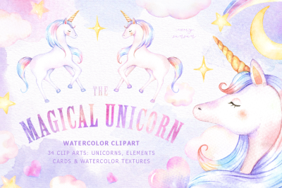 The Magical Unicorn Watercolor Set