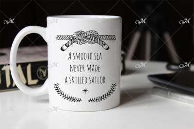 Sailor White Mug Mockup. PSD Smart
