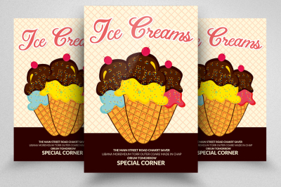 Ice Cream Shop Flyer Template