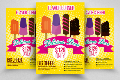 Ice Cream Shop Flyer Template