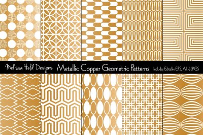 Metallic Copper Geometric Patterns