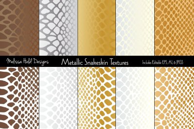 Metallic Snakeskin Textures