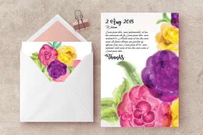 Floral Wedding Invitation Cards