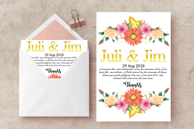 Floral Wedding Invites Template