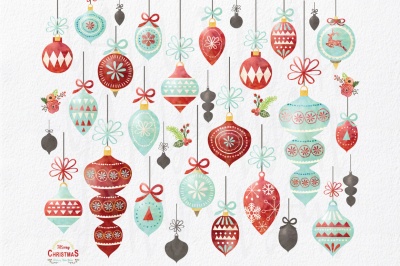 Watercolor Christmas Ornament Design