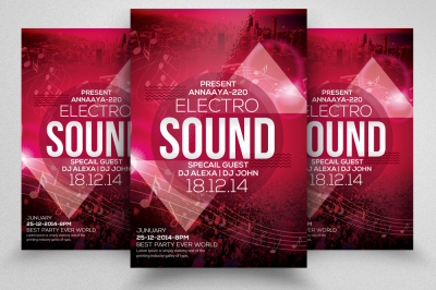 Electro Sound Flyer Template