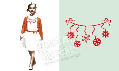 Snowflake Line Cut File Stars Gift Christmas Vector Silhouette .SVG