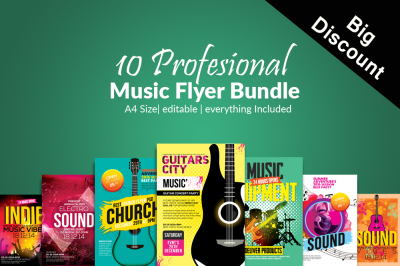 10 Music Flyers Bundle