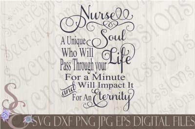 Nurse A Unique Soul SVG