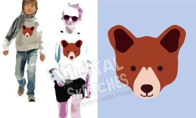 Bear Head Cut File Animals Vector Silhouette .SVG .DXF
