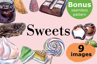 Watercolor sweets
