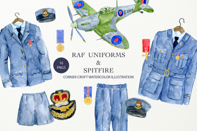 RAF Uniforms and Spitfire Fighter 