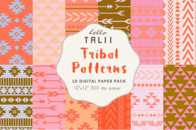CORAL AND PINK TRIBAL PATTERNS