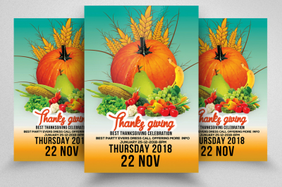 Thanks Giving Party Flyer