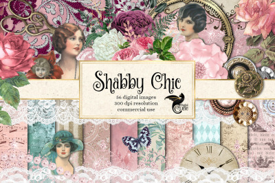 Shabby Chic Digital Scrapbooking Kit