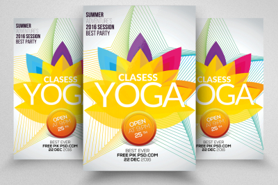 Yoga Classes Flyer Template