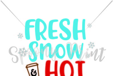 Fresh snow hot cocoa