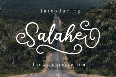 Salahe - a funcy cursive font