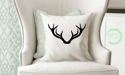 Deer Antlers Wild Cut File Vector Silhouette