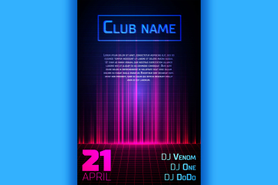 Abstract equalizer background. Party flyer