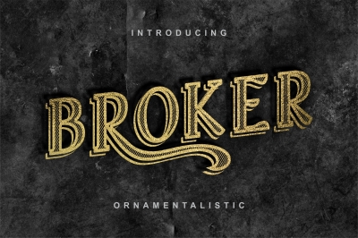 Broker - Vintage Display Font