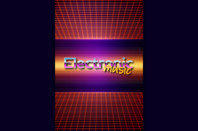 Retro futuristic background 80s style