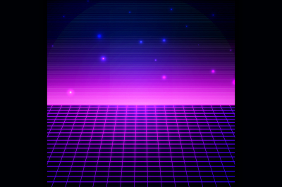 Retro sci fi background