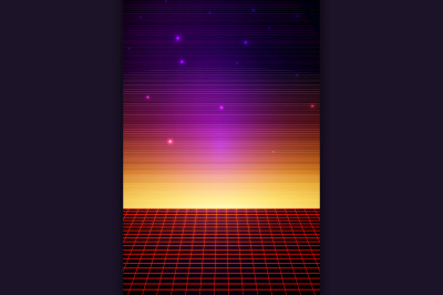 Retro sci fi background