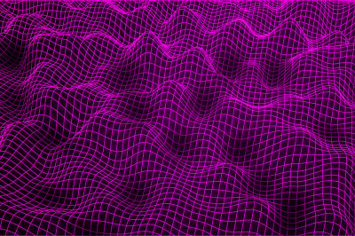 Wireframe abstract wave