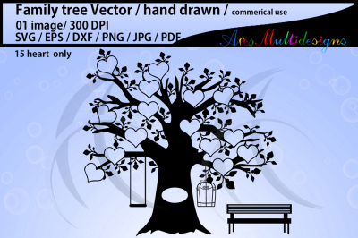 family tree clipart SVG, EPS, Dxf, Png, Pdf,/family tree silhouette