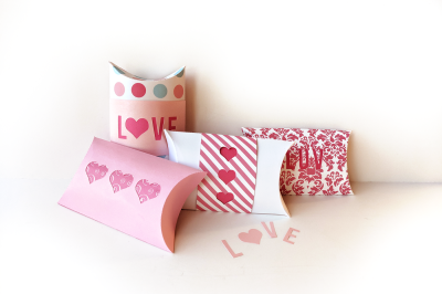 Valentine&#039;s Day Love and Hearts Pillow Box | SVG | PNG | DXF