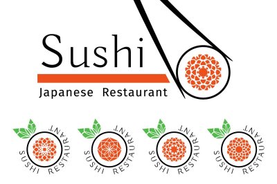 32 Sushi Ornamental Logos
