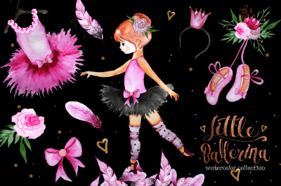 Little Ballerina. Watercolor collection