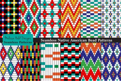 Seamless Tribal Bead Patterns