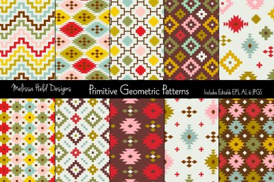  Primitive Geometric Patterns