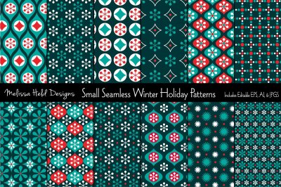 Small Seamless Holiday Patterns