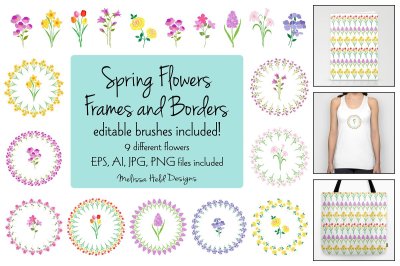 Spring Flower Frames &amp; Borders