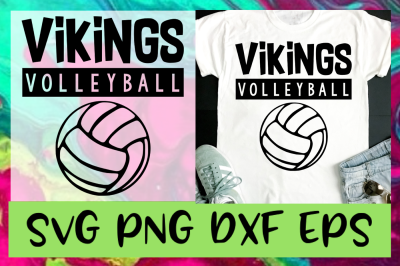 Vikings Volleyball SVG PNG DXF EPS Design Files