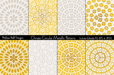 Ornate Circular Metallic Patterns