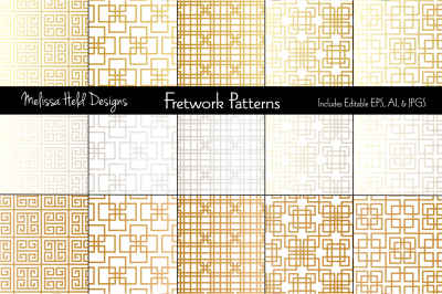  Metallic Fretwork Patterns