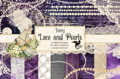 Ivory Lace and Pearls Graphics