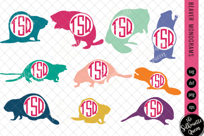 Beaver Svg&2C; Monogram Svg&2C; Beaver Circle Frames&2C;  Cuttable Design&2C; Cut 