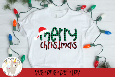 Merry Christmas Plaid SVG