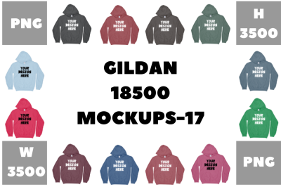 Gildan 18500 Hooded Mockups For Christmas - 4