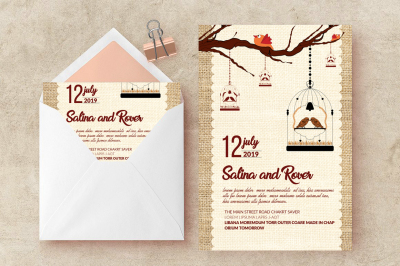 Wedding Invitation Card Template