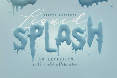 Liquid Splash – 3D Lettering