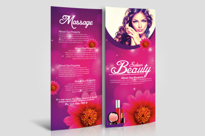 Beauty Salon Rack Card Template